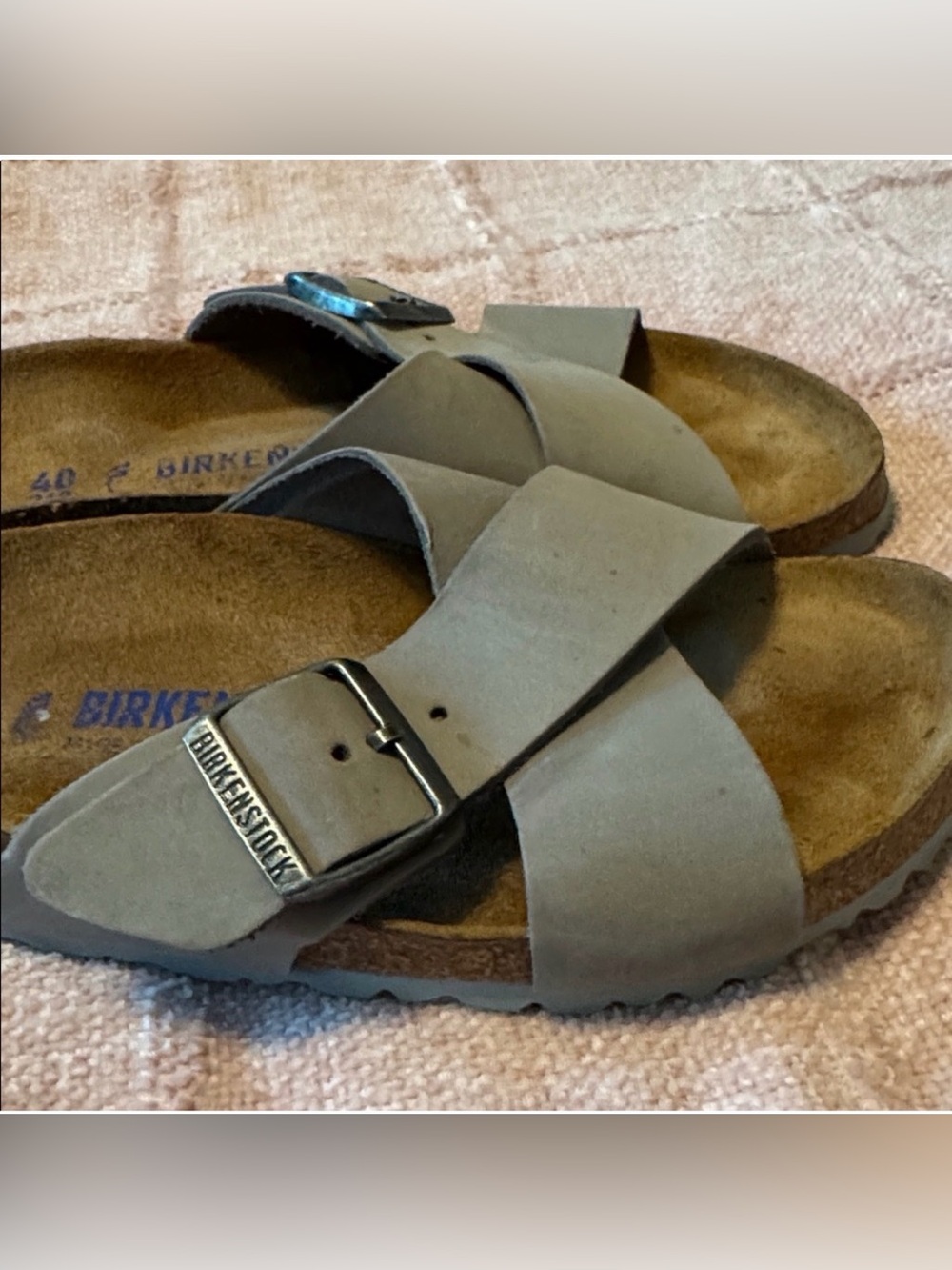 Birkenstock Gray Crossover Sandals - Picture 2 of 3